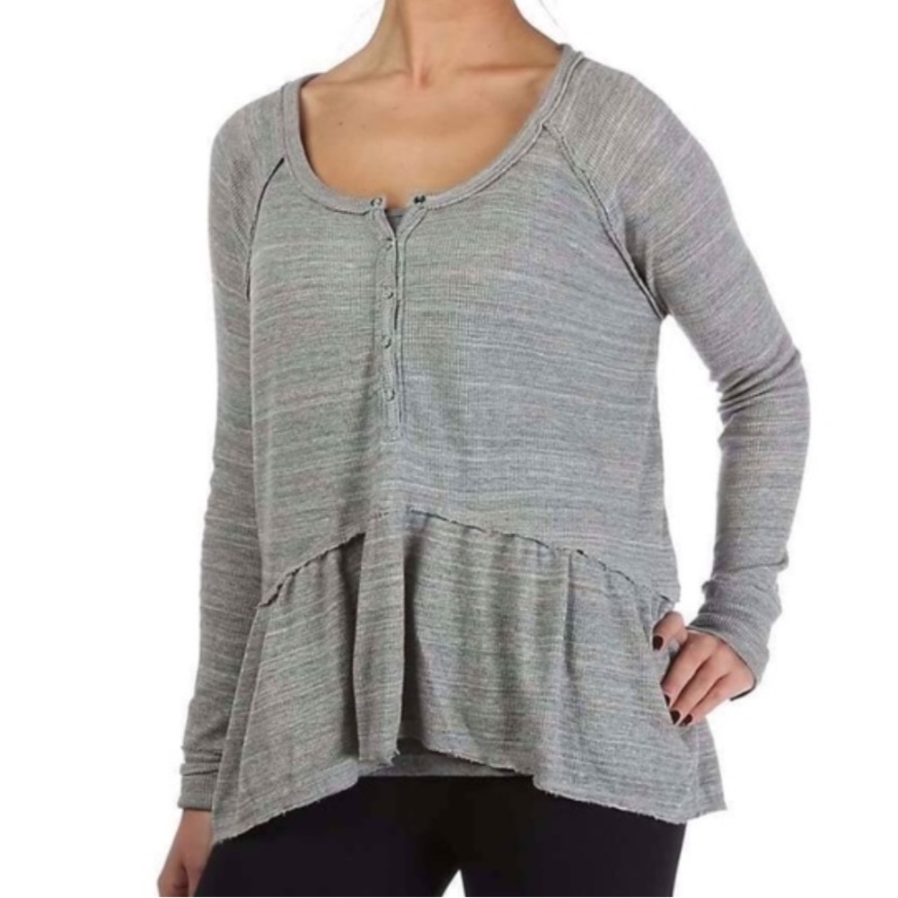 Free People We The Free Thermal Henley Coastline Top